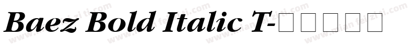 Baez Bold Italic T字体转换